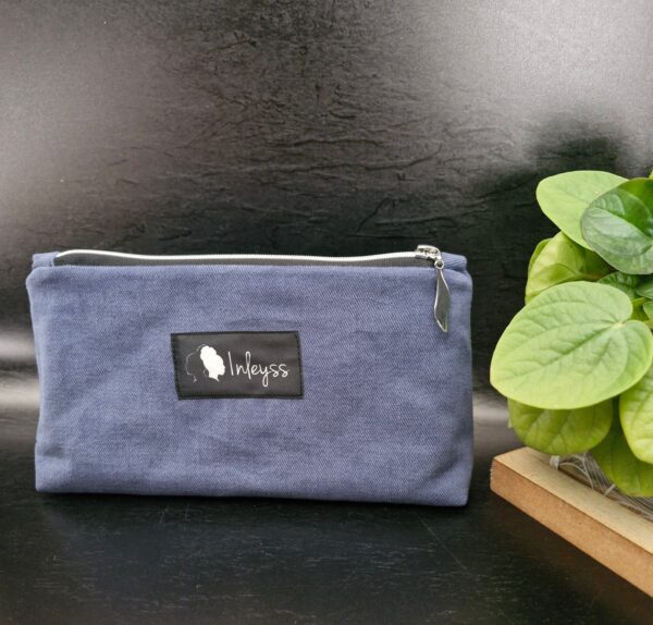 Trousse matelassée assortie - Coton Noir ou Bleu – Image 3