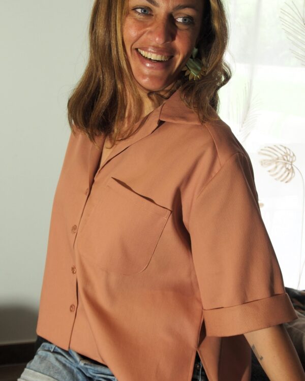 Chemisier Neïla - Rose Poudré - 100% Coton