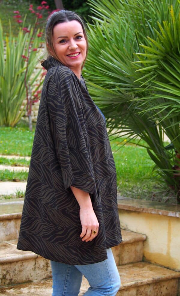 kimono fluide zèbre