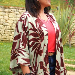 Kimono fluide fleuri