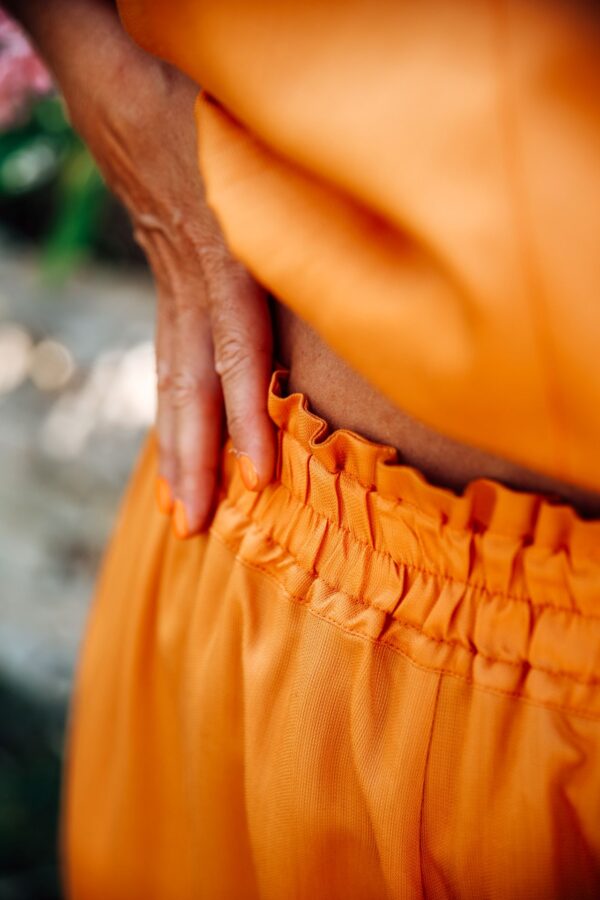 zoom ceinture pantalon orange