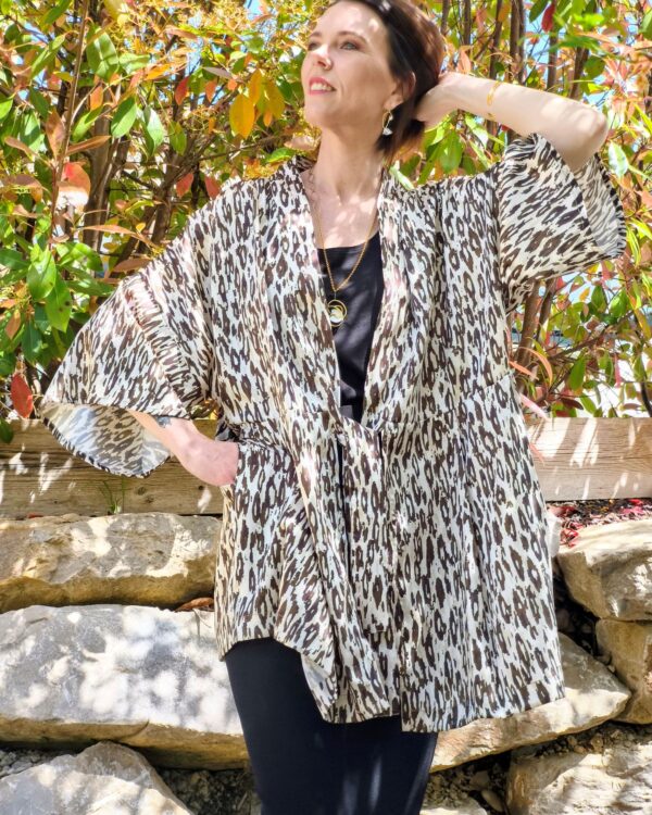 kimono imprimé animal louise