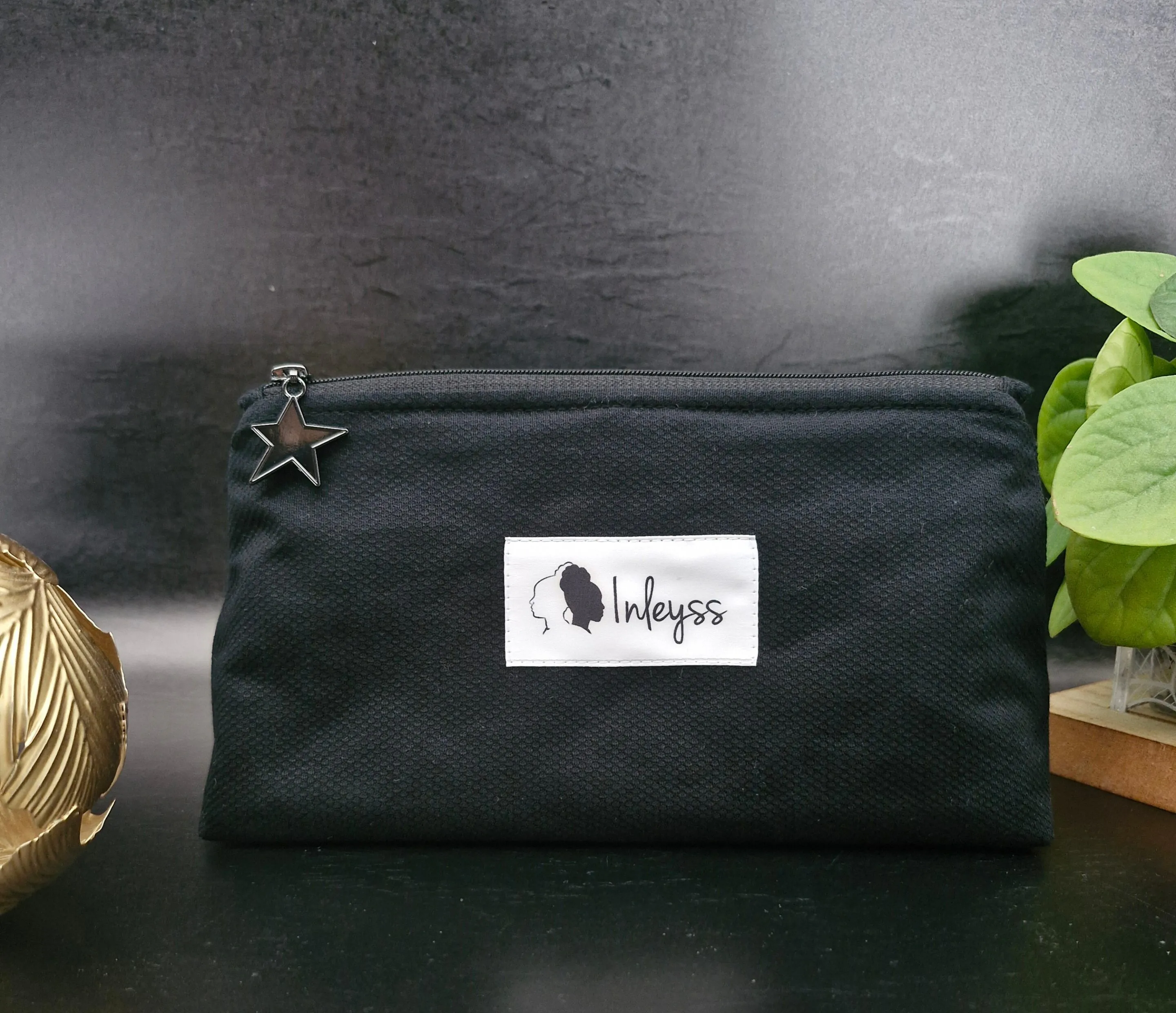 Trousse matelassée assortie - Coton Noir ou Bleu – Image 6