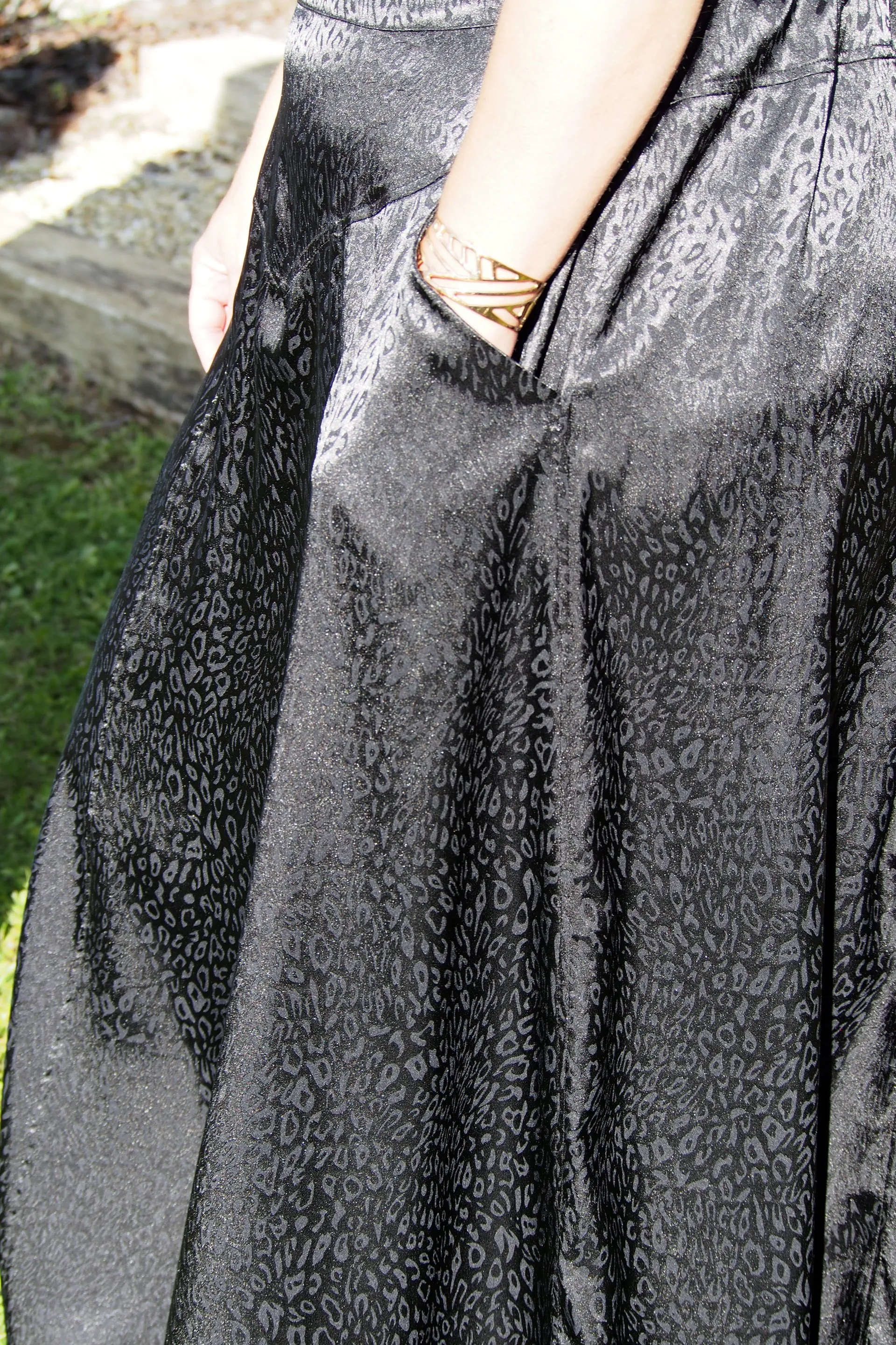 Jupe Pam - Satinée Noire - Motif Ocelot – Image 13