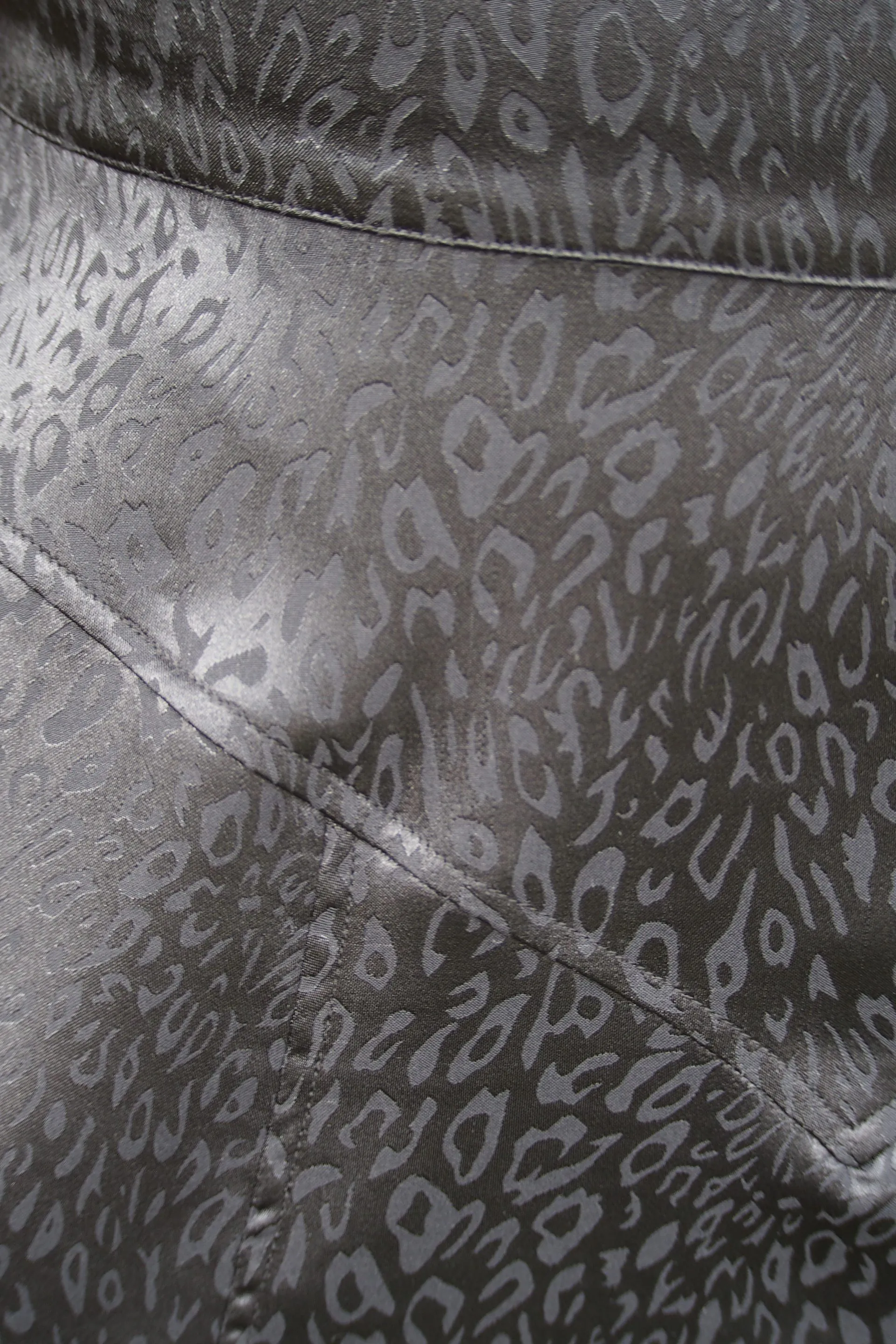 Jupe Pam - Satinée Noire - Motif Ocelot – Image 8