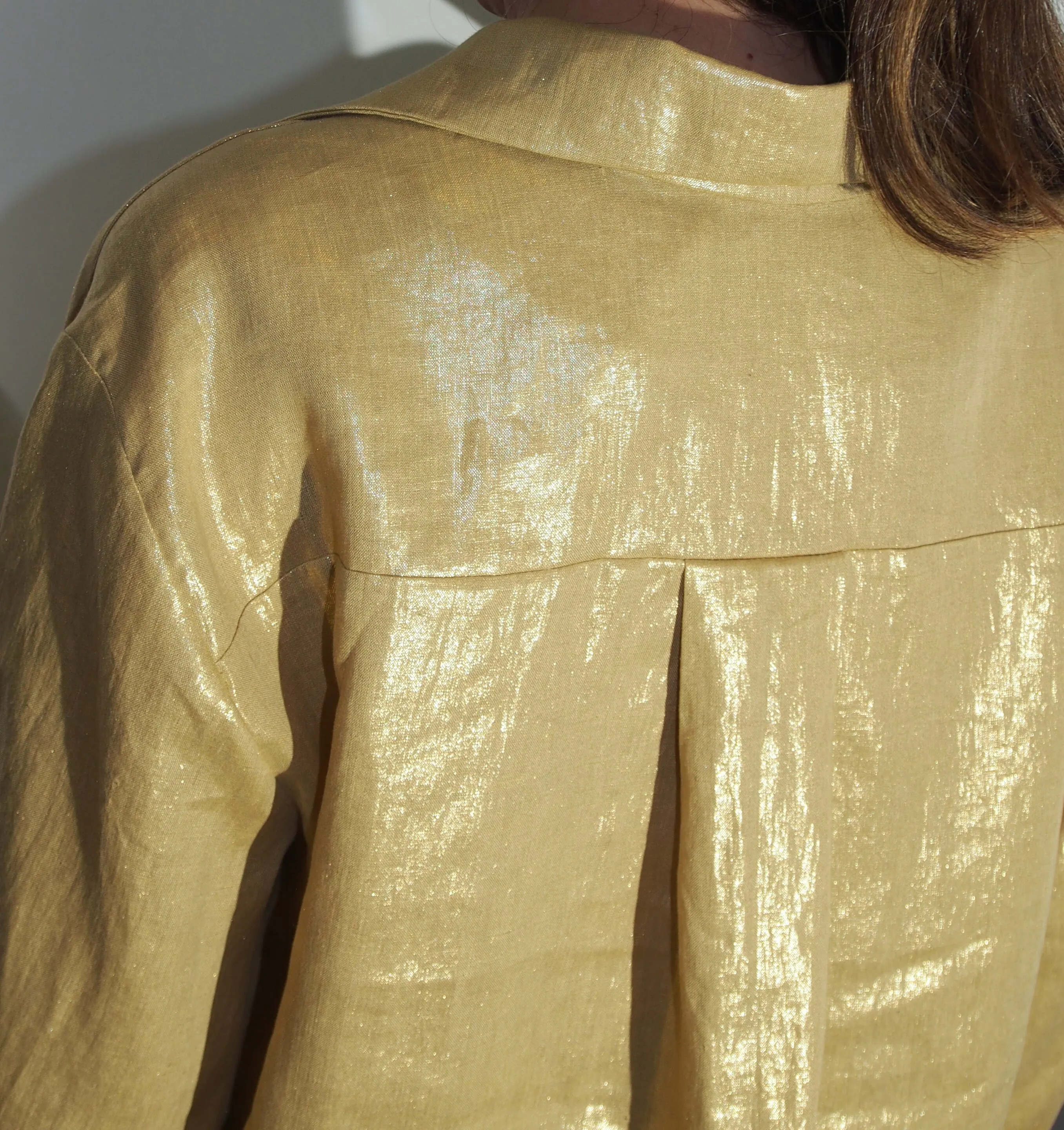 Chemisier Neïla - Doré - 100% Lin – Image 6