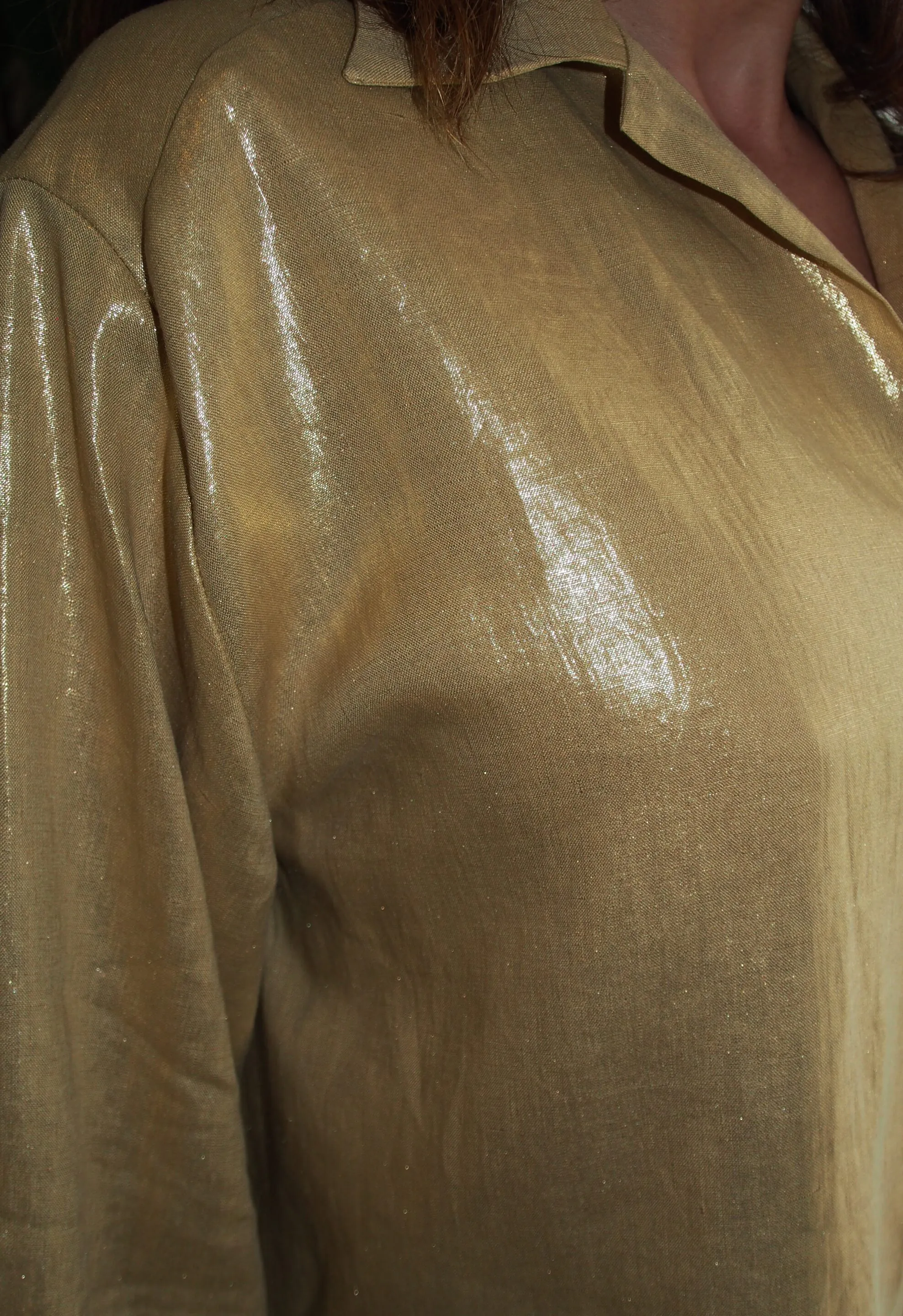 Chemisier Neïla - Doré - 100% Lin – Image 12