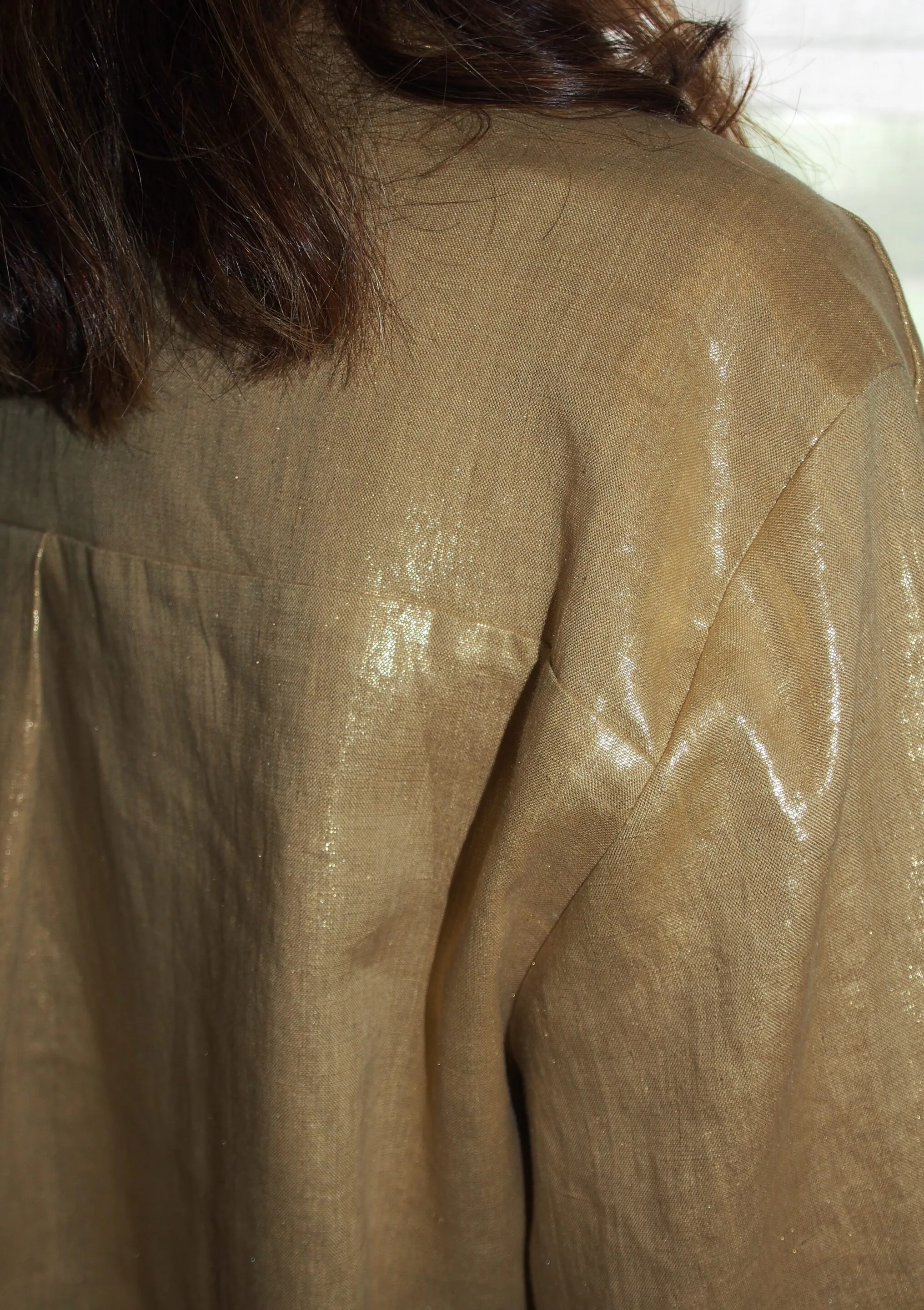 Chemisier Neïla - Doré - 100% Lin – Image 9