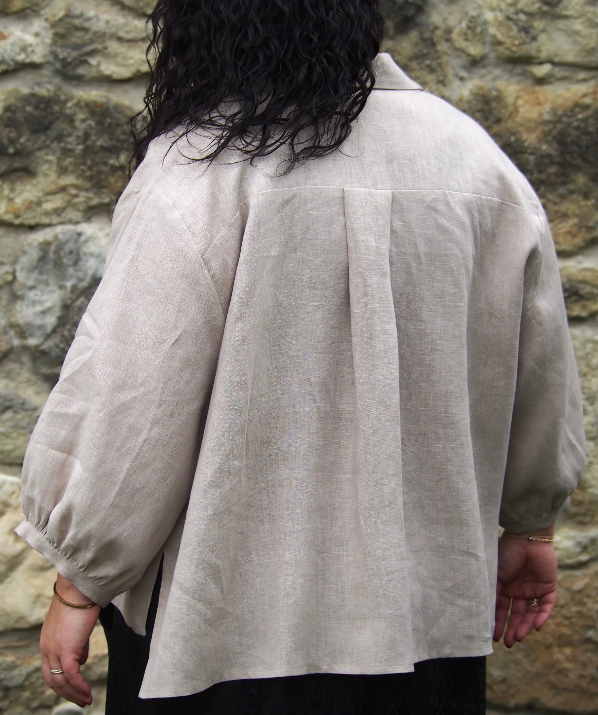Chemisier Neïla - Couleur Sable - Lin 100% – Image 7