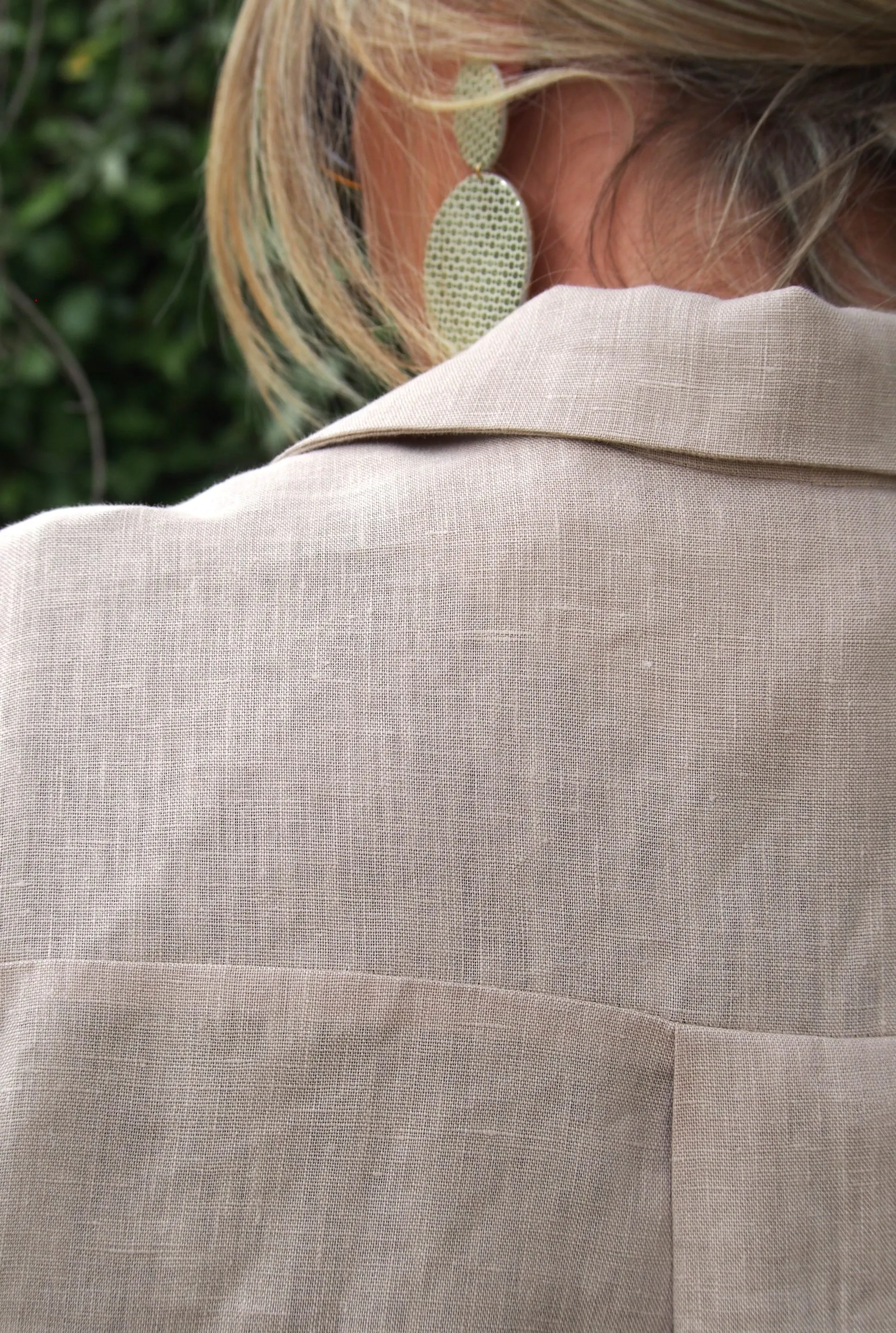 Chemisier Neïla - Couleur Sable - Lin 100% – Image 8