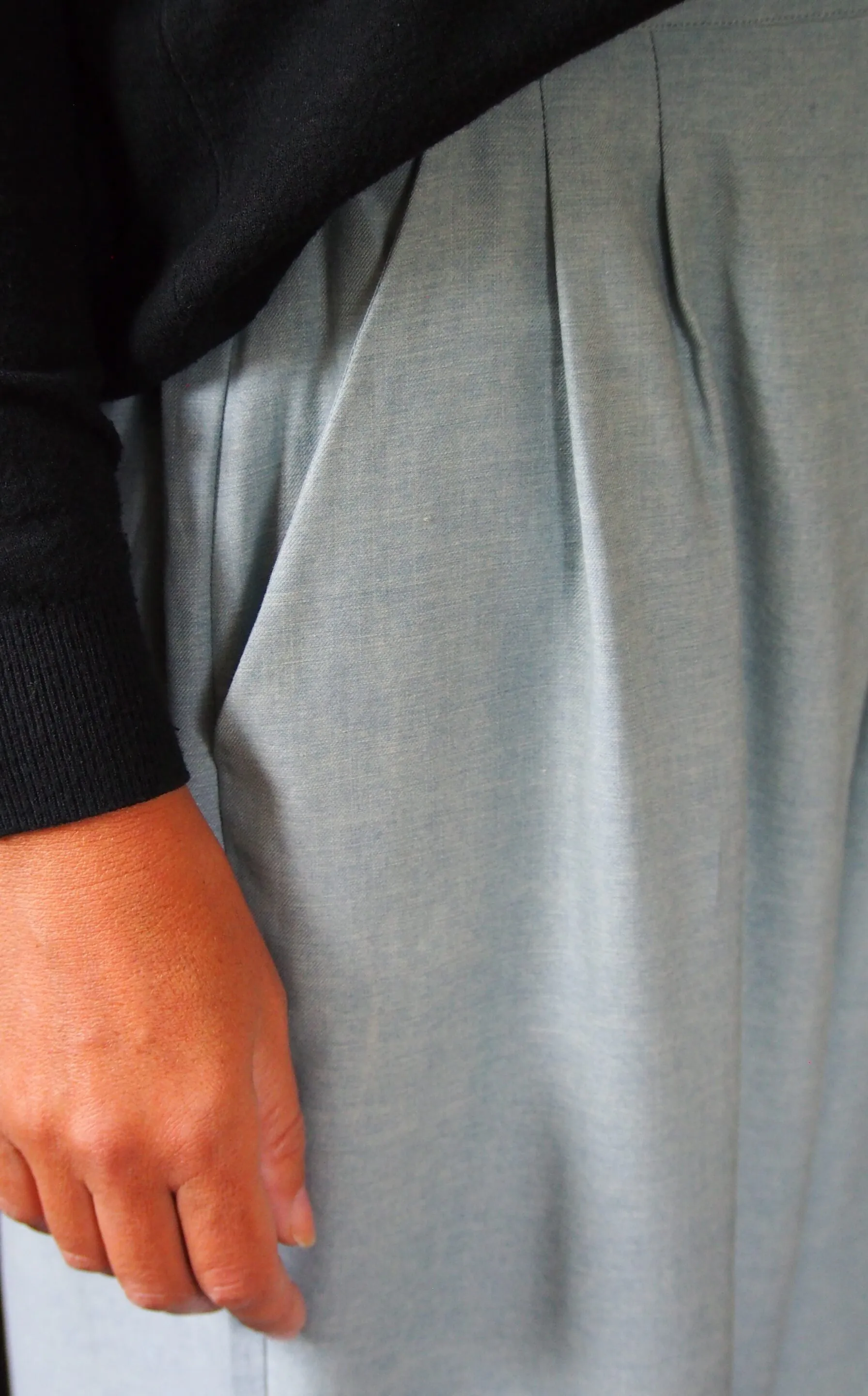 Pantalon Oumie - Coton façon jean délavé bleu – Image 5