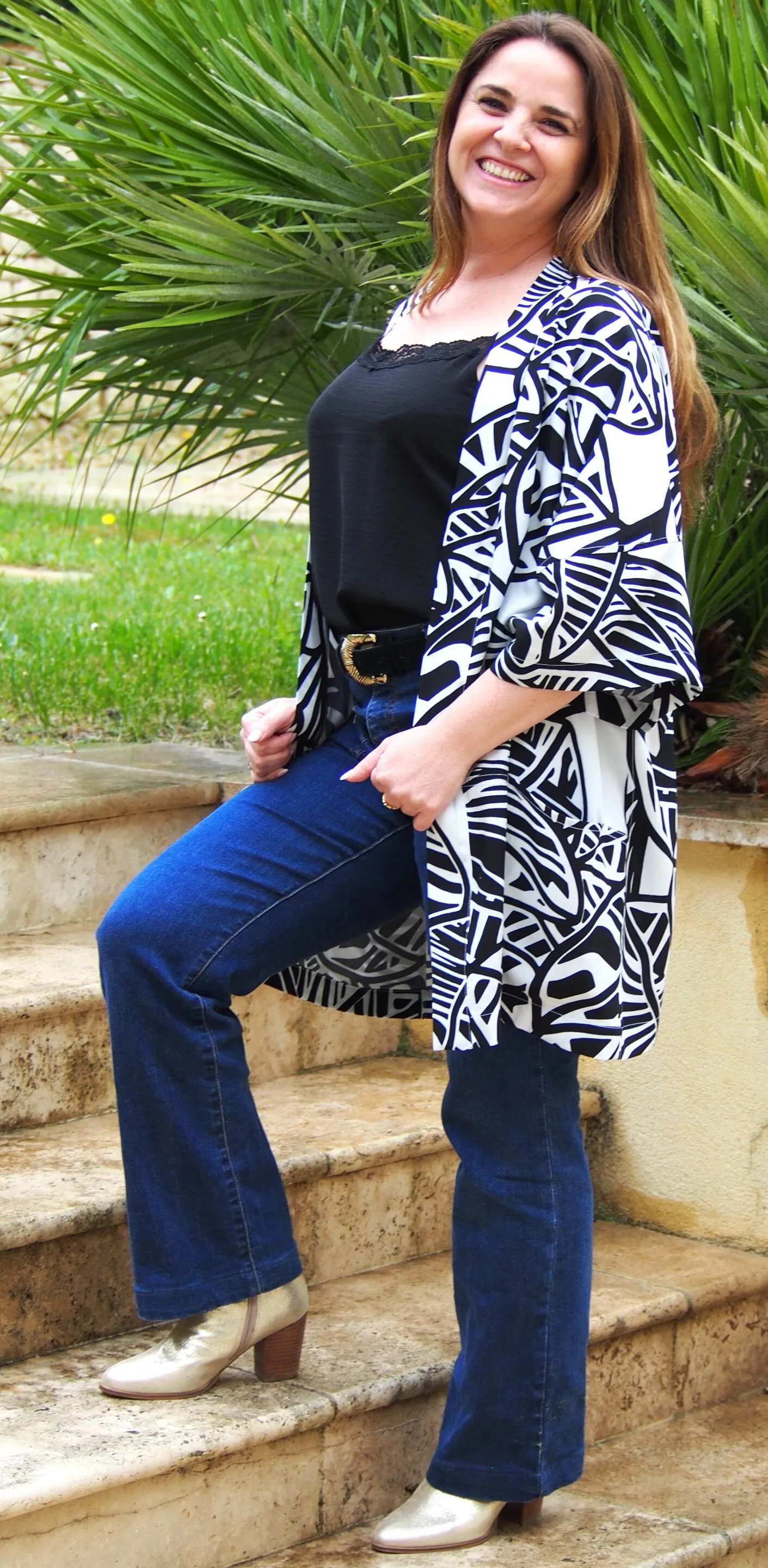 kimono sobre noir et blanc