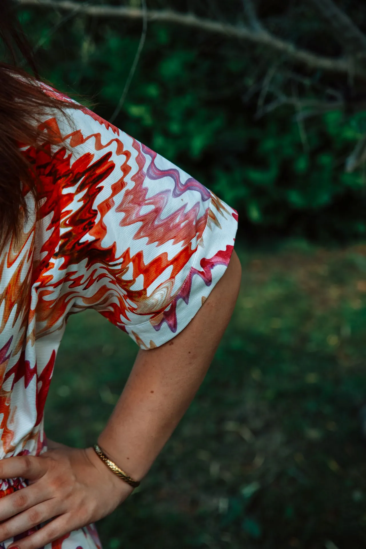 zoom manche robe longue lydia en coton texturé