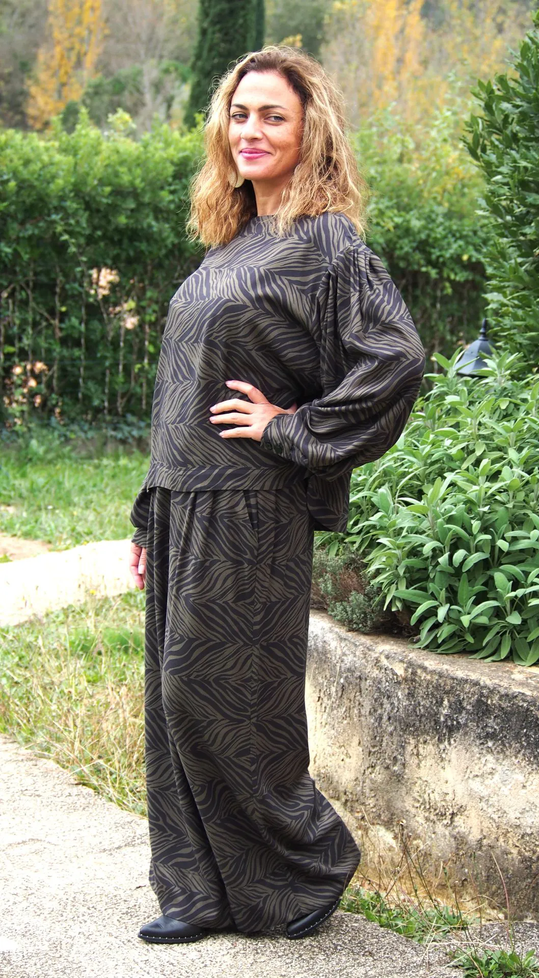 Blouse audrey et pantalon Oumie zèbre