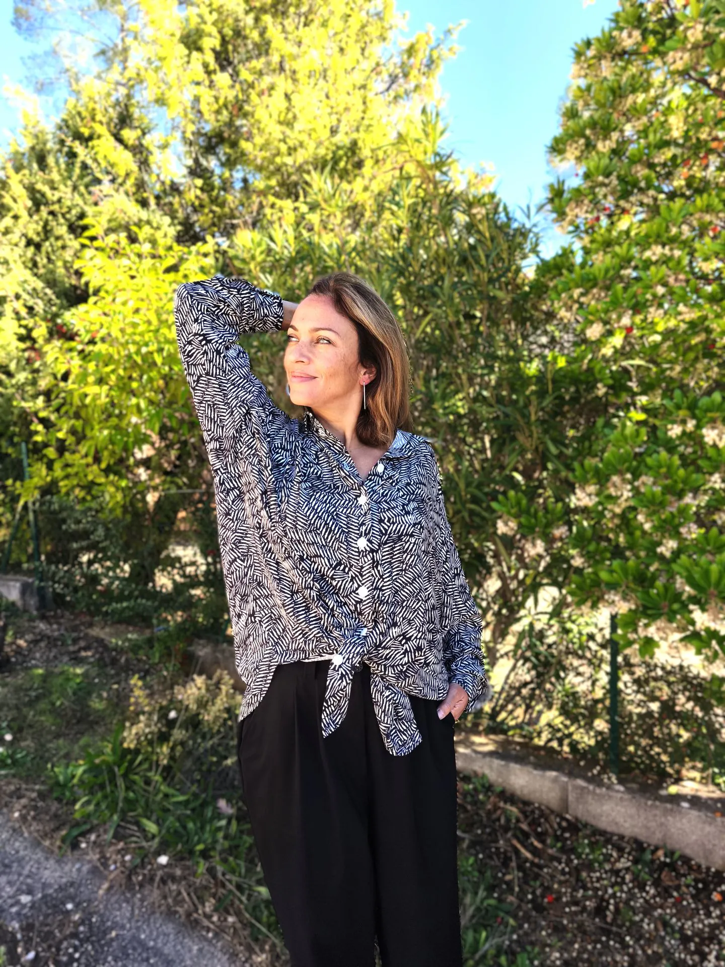 chemise femme à nouer